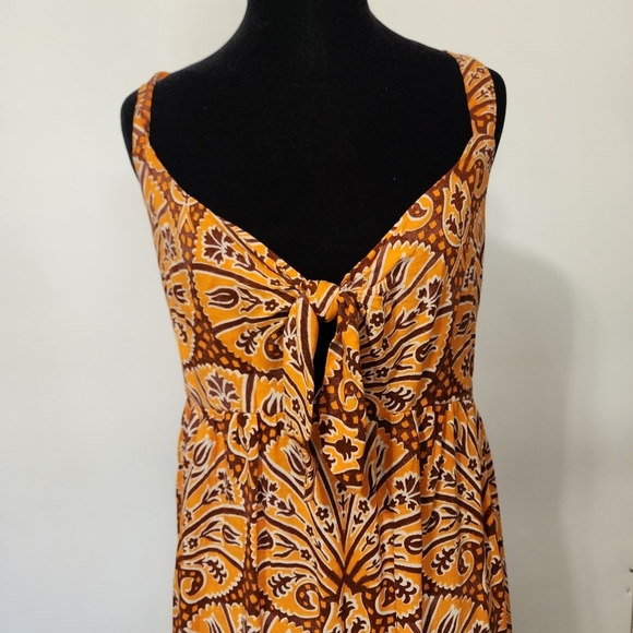 Linen blend bohemian midi dress - Picture 8 of 10